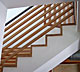 Custom Made Sandblasted Wood Staircase Side View 1