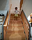 Custom Made Sandblasted Wood Staircase Birds Eye View